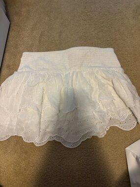 Universal Thread White Eyelet Ruffle Mini Skirt